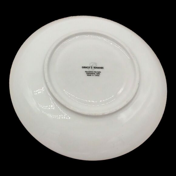 Grace's Teaware Victorian Charm Cup and Saucer Set Pink Floral Blooming Roses - Picture 10 of 11